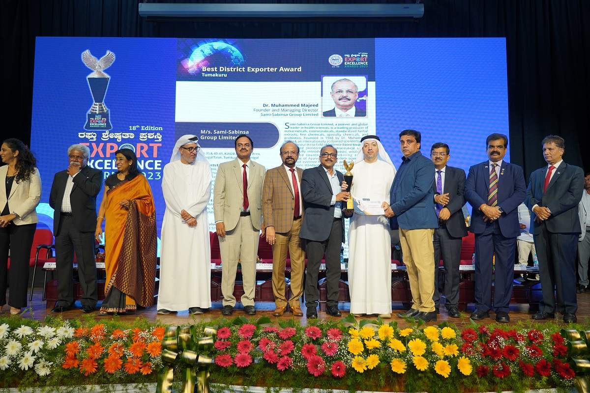 Sami-Sabinsa Bags FKCCI Best District Exporter Award 2023