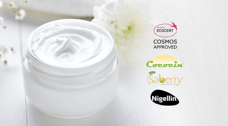 Sami-Sabinsa Cosmeceutical Ingredients COSMOS Approved: Cococin™, Saberry®, and Nigellin® Amber