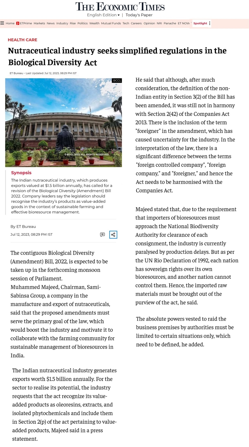 Dr. Muhammed Majeed seeks simplified regulations in the Biological Diversity (Amendment) Bill, 2022