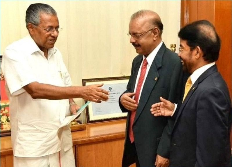 Dr. Majeed donates Rs. 5.5 crores to Kerala Chief Minister's Distress Relief Fund along with adopting one village devastated in the flood