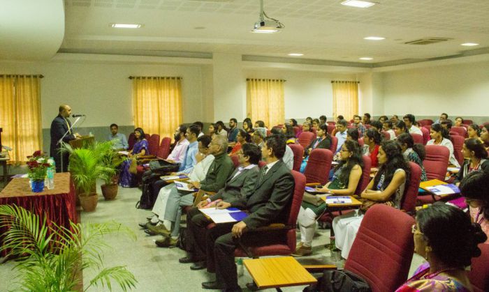 Mr. Shaheen Majeed, President, Sabinsa Worldwide delivers a presentation at the Academia-Industry Collaboration Workshop - 2018